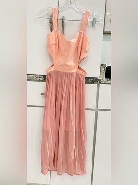 Self Women’s  Pink Pleated Maxi Dress